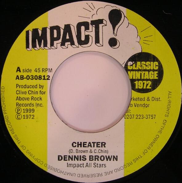 Album cover art for "Cheater" by Dennis Brown