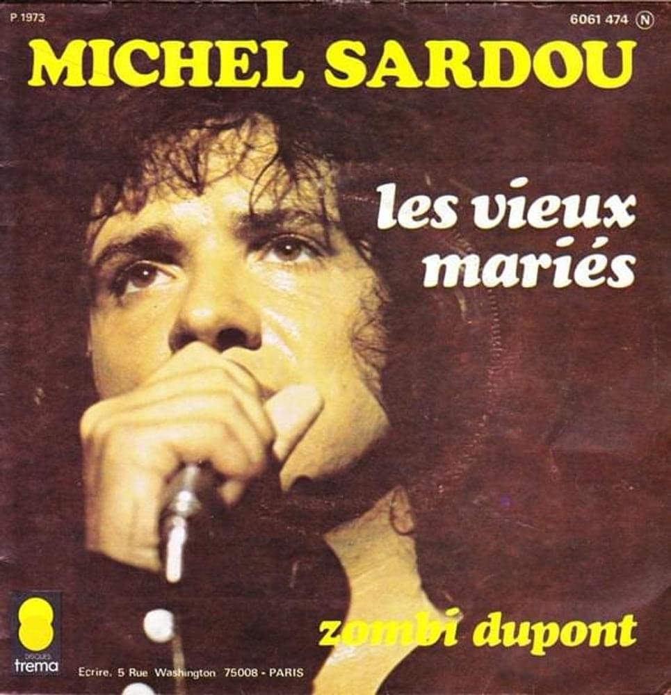 Album cover art for "Les vieux mariés" by Michel Sardou