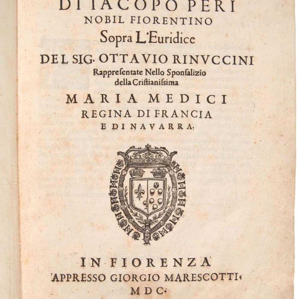 Album cover art for "Gioite al canto mio" by Jacopo Peri