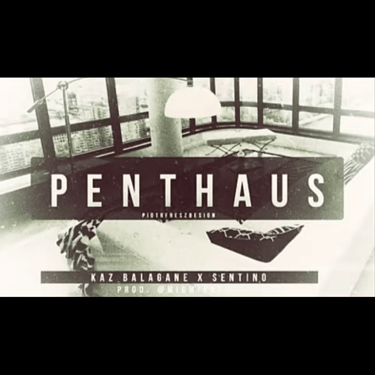 Album cover art for "PENTHAUS" by Kaz Bałagane & Sentino