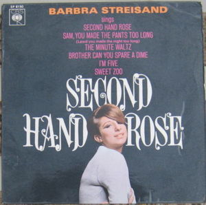 Album cover art for "Second Hand Rose" by Barbra Streisand