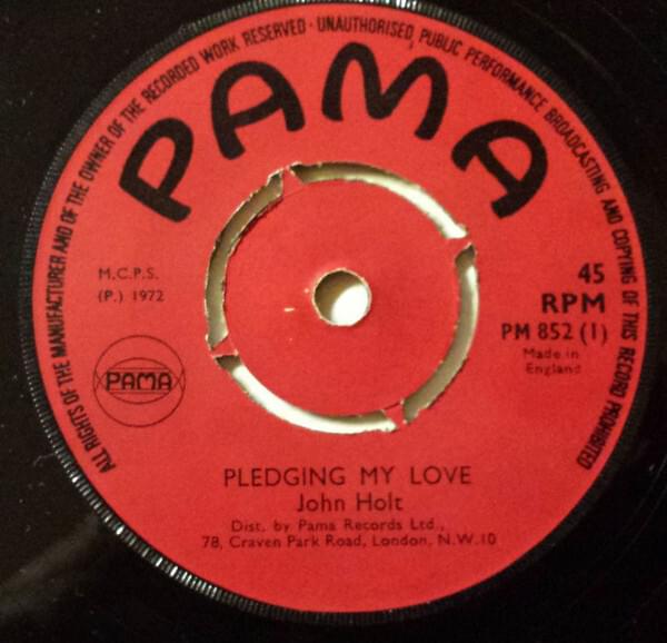 Album cover art for "Pledging My Love" by John Holt