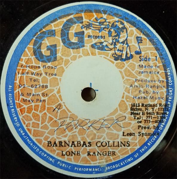 Album cover art for "Barnabas Collins" by The Lone Ranger