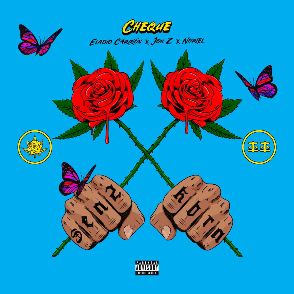 Album cover art for "Cheque" by Eladio Carrión