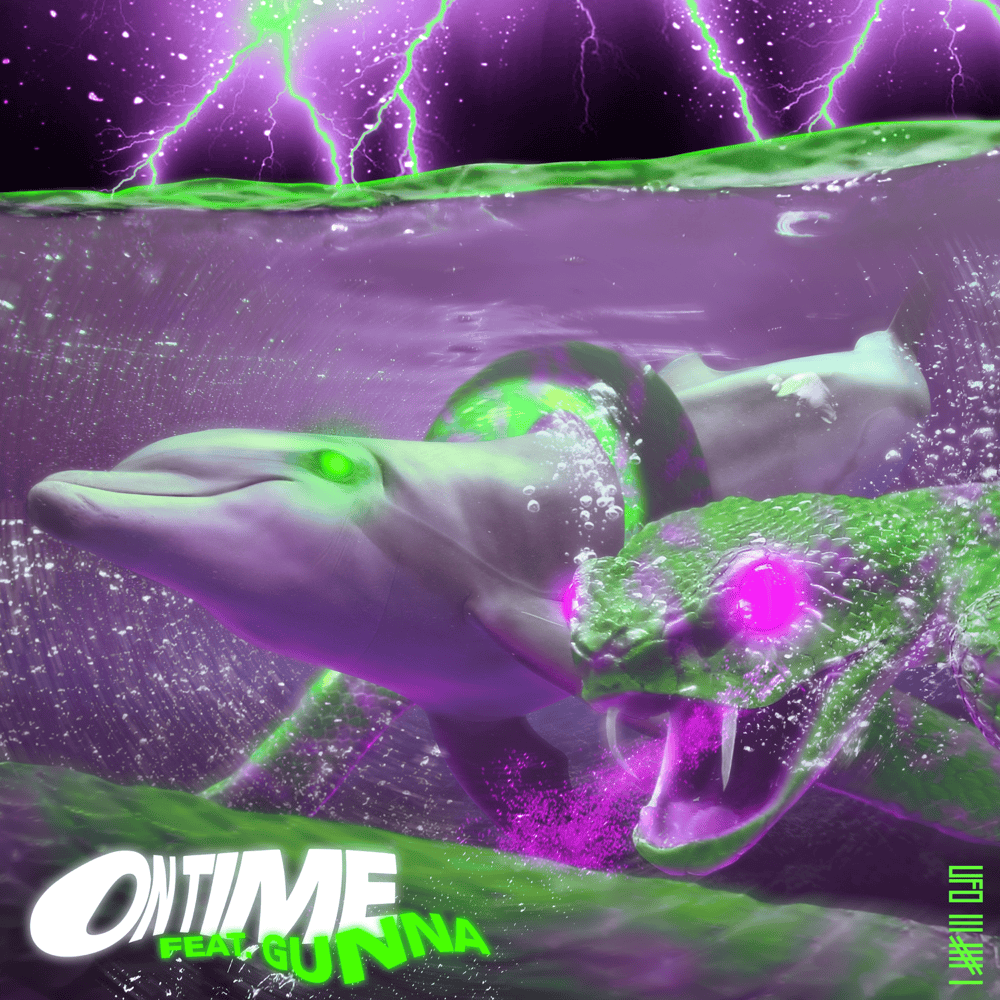 Album cover art for "On Time" by Ufo361 & Gunna