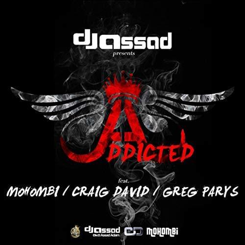 Album cover art for "Addicted" by DJ Assad & Greg Parys & Mohombi & Craig David