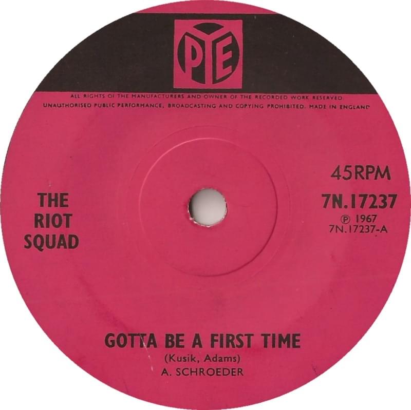 Gotta Be a First Time by The Riot Squad (1960s Band)
