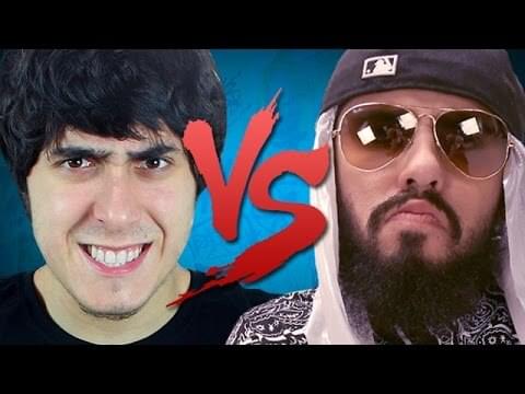 Album cover art for "Batalha de Youtubers: Felipe Castanhari vs Mussoumano" by MUSSA & Felipe Castanhari