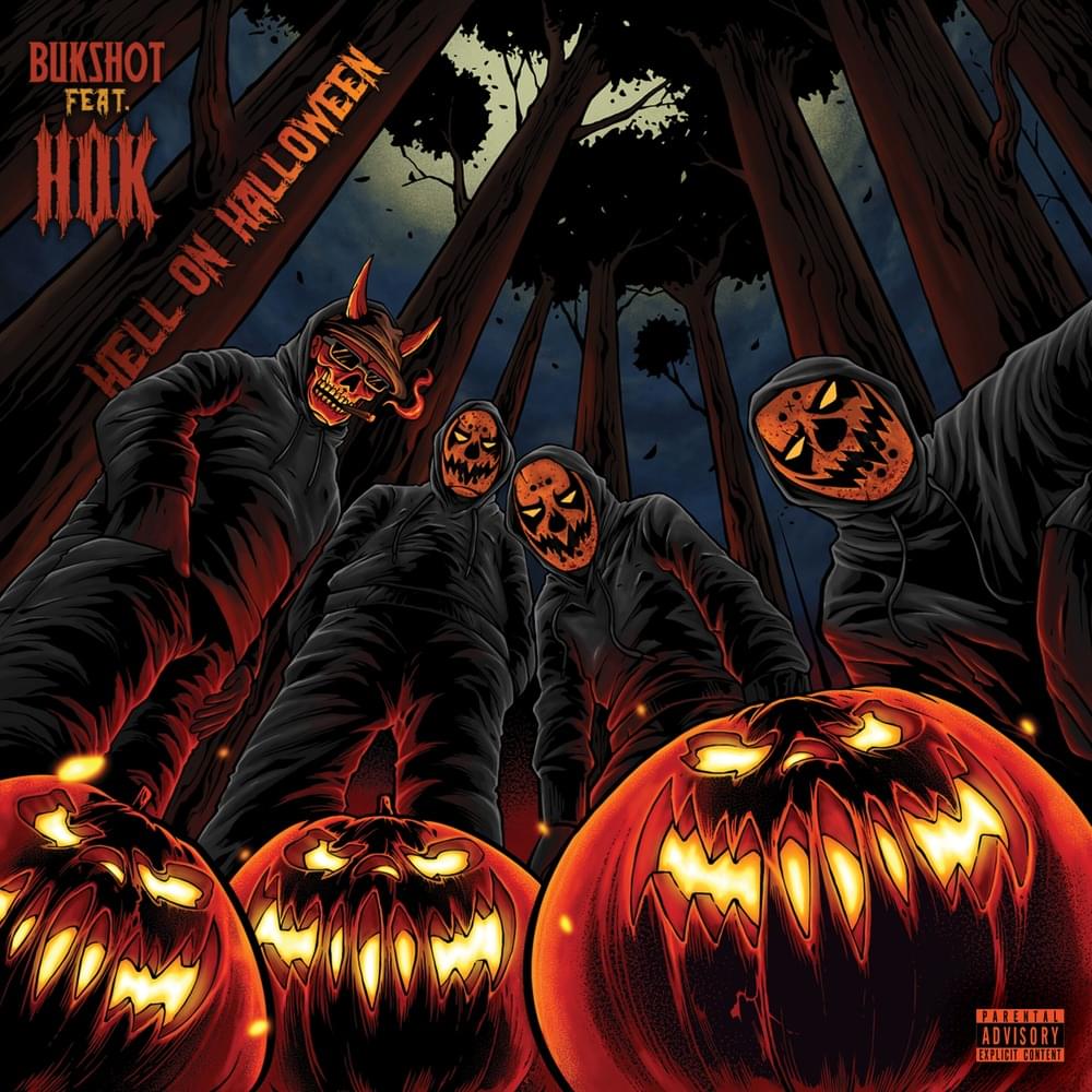 Album cover art for "Hell on Halloween" by Bukshot & H.O.K.