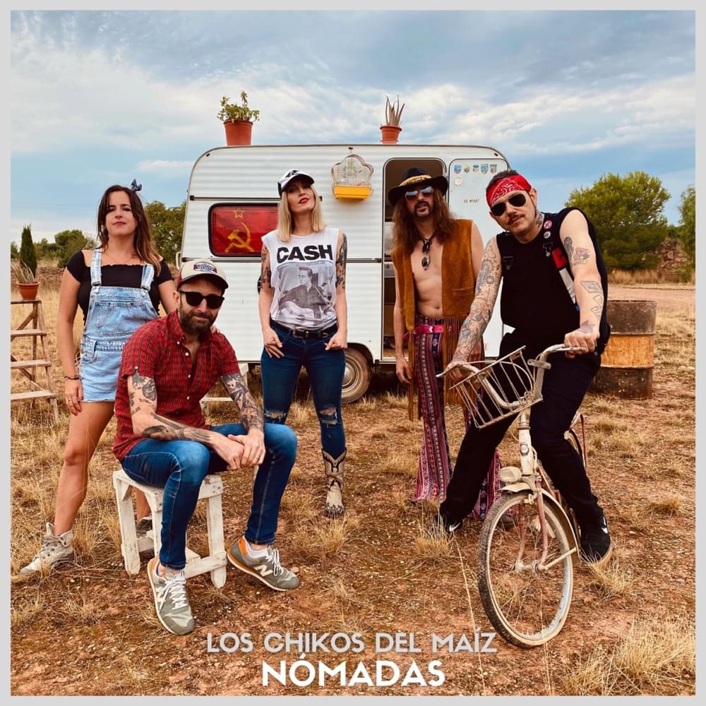 Album cover art for "Nómadas" by Los Chikos del Maíz