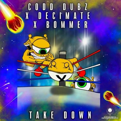 Album cover art for "Take Down" by Cyclops & LEVEL UP