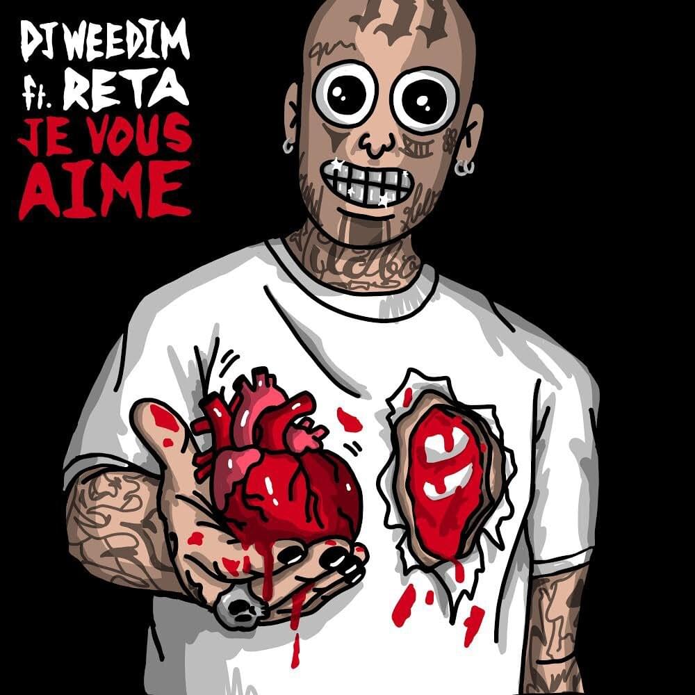 Album cover art for "Je vous aime" by DJ Weedim & Reta