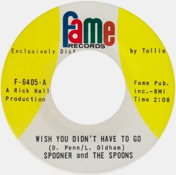 Album cover art for "Wish You Didn’t Have to Go" by Spooner & the Spoons
