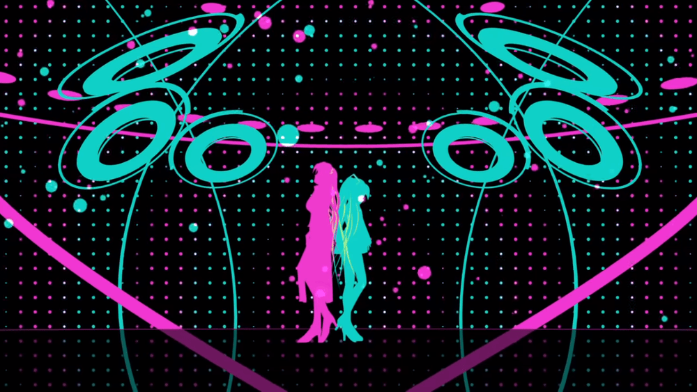Album cover art for "愛Dee (Ai Dee)" by Mitchie M & 初音ミク (Hatsune Miku) & 巡音ルカ (Megurine Luka)