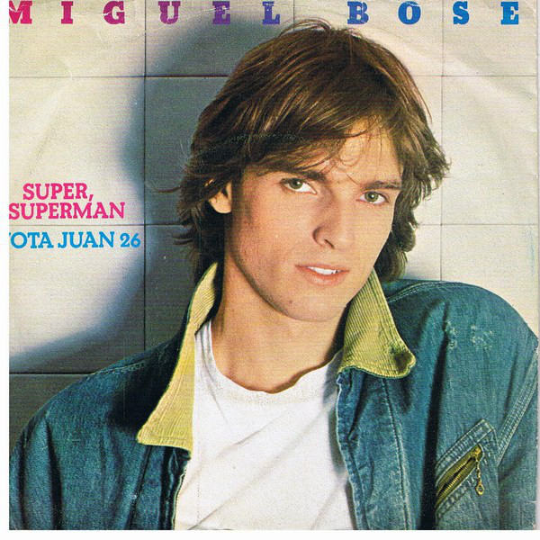Album cover art for "Super Superman" by Miguel Bosé