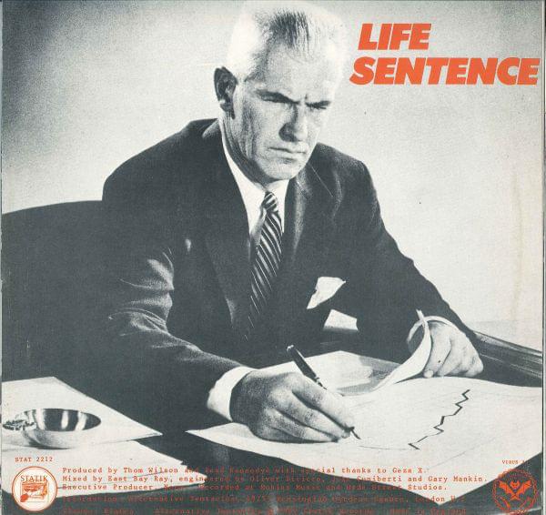 Album cover art for "Life Sentence" by Dead Kennedys