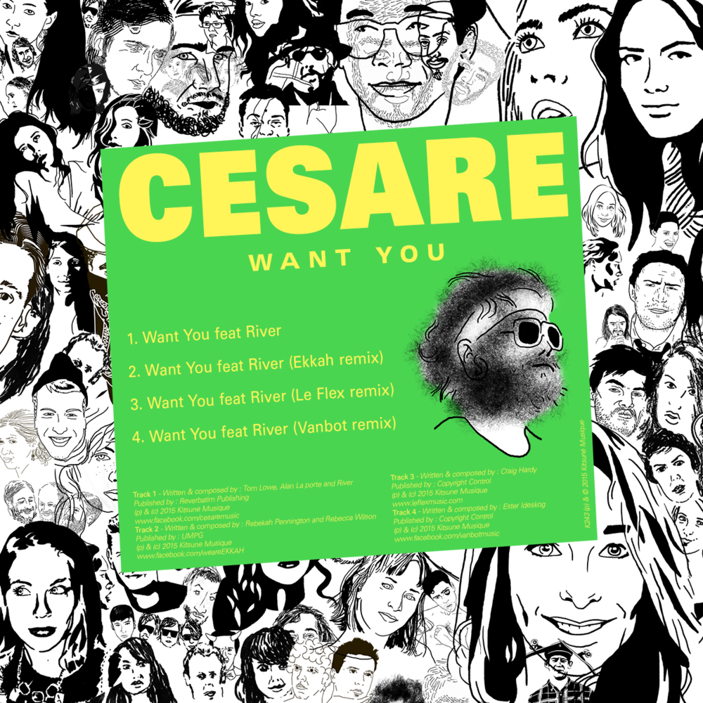 Album cover art for "Want You" by Cesare & River