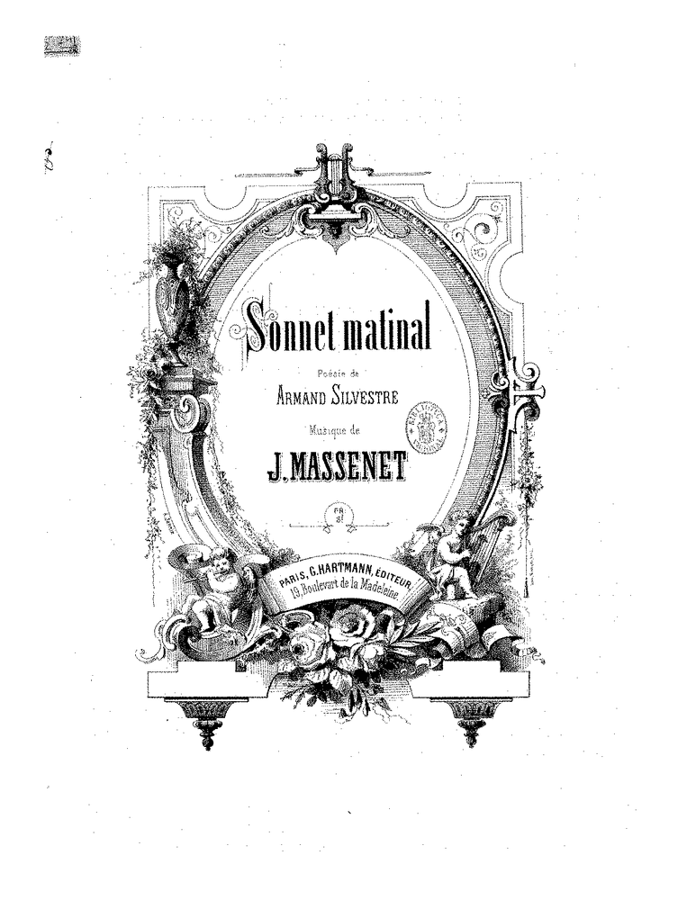 Sonnet matinal by Jules Massenet