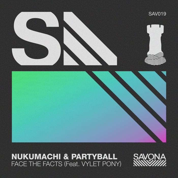 Album cover art for "Face The Facts" by Partyball & Nukumachi & Vylet Pony