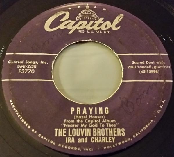 Album cover art for "Praying" by The Louvin Brothers