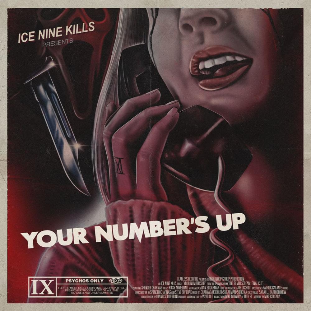 Album cover art for "Your Number’s Up" by Ice Nine Kills & Sarah J. Bartholomew