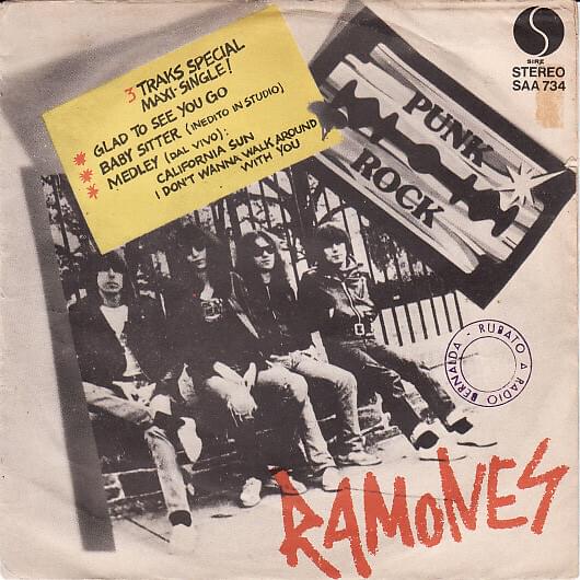 Album cover art for "Glad to See You Go" by Ramones