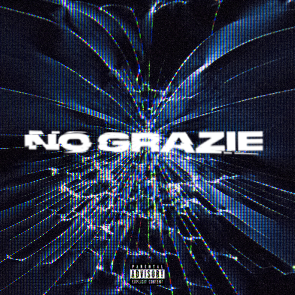 Album cover art for "NO GRAZIE" by Junior Cally