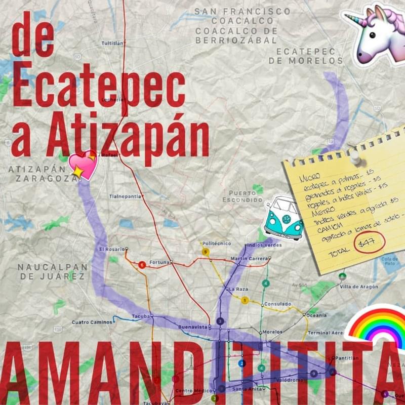 Album cover art for "De Ecatepec a Atizapán" by Amandititita