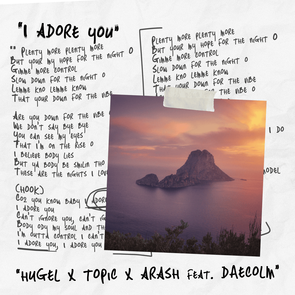 Album cover art for "I Adore You" by Bravo Hits & Daecolm