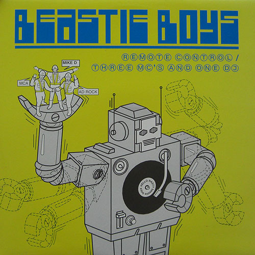 Album cover art for "Three MC’s and One DJ" by Beastie Boys