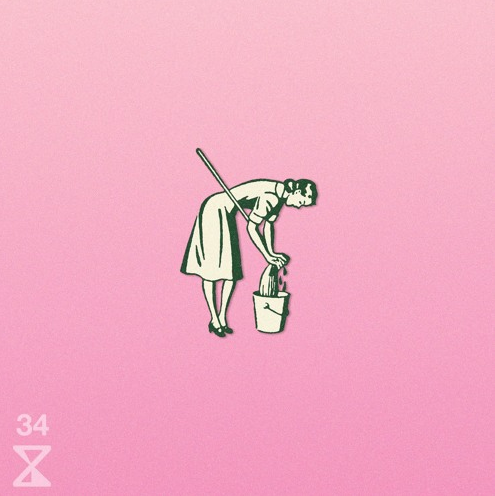 Album cover art for "The Cleaning Lady" by Rilès