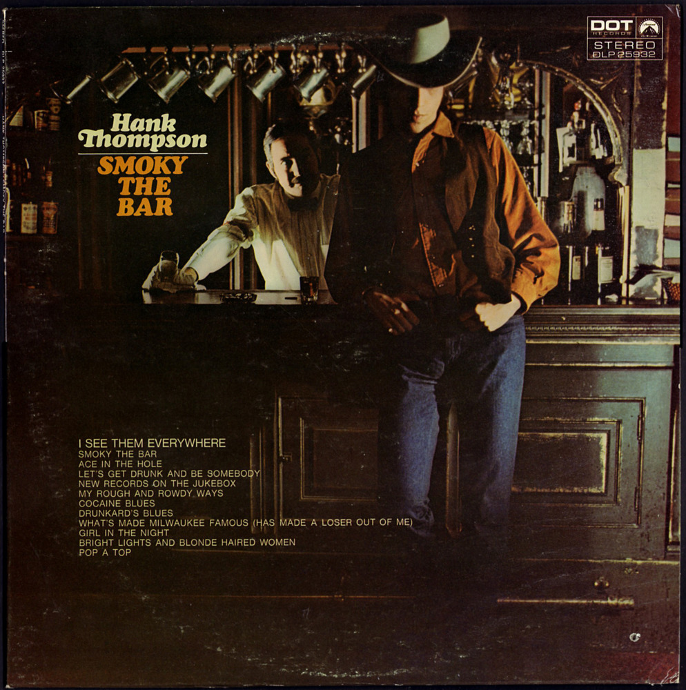 Album cover art for "Smoky the Bar" by Hank Thompson