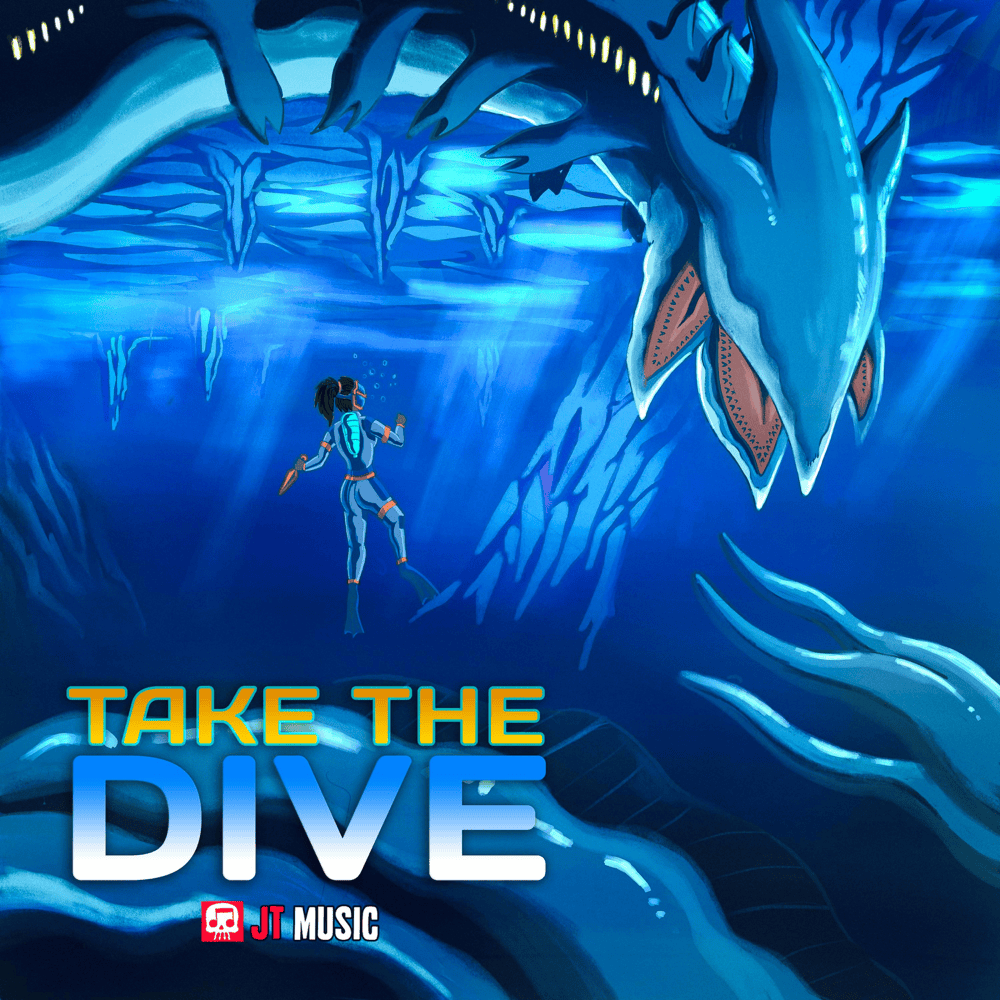 Album cover art for "Take the Dive" by JT Music & Andrea Storm Kaden