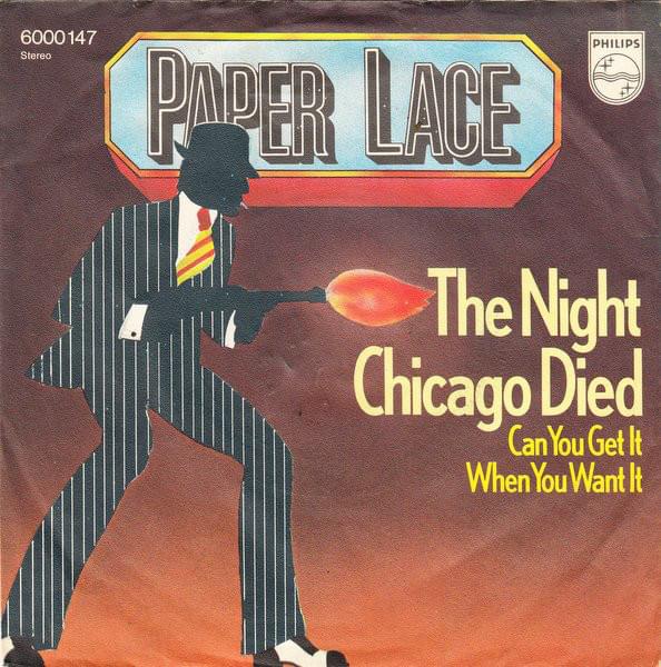 Album cover art for "The Night Chicago Died" by Paper Lace
