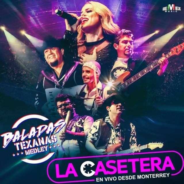 Album cover art for "Baladas Texanas Medley: Me Estoy Enamorando / Fuerte No Soy / Juntos / No Me Queda Más" by La Casetera