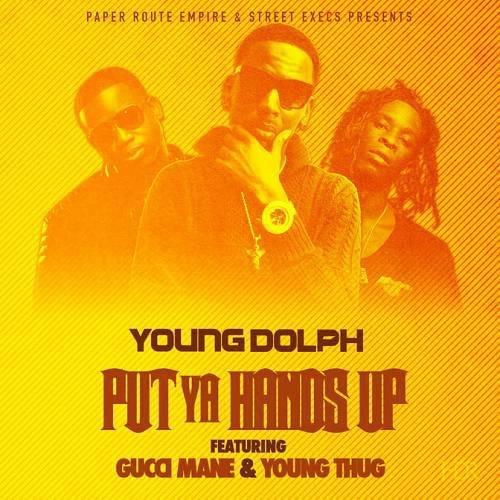 Album cover art for "Put Ur Hands Up" by Young Dolph & Young Thug & Gucci Mane