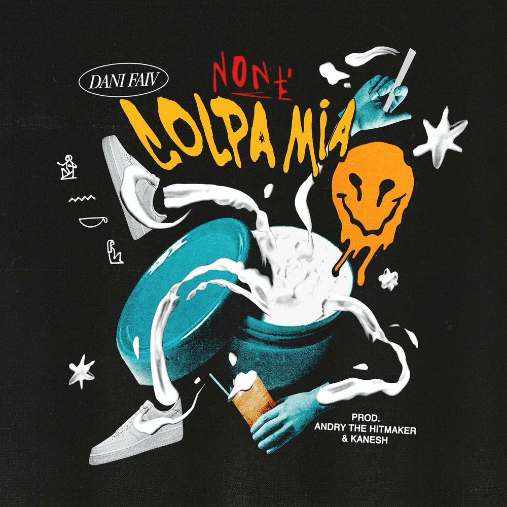Album cover art for "NON É COLPA MIA" by Dani Faiv