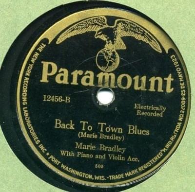 Album cover art for "Back To Town Blues (4192)" by Marie Bradley