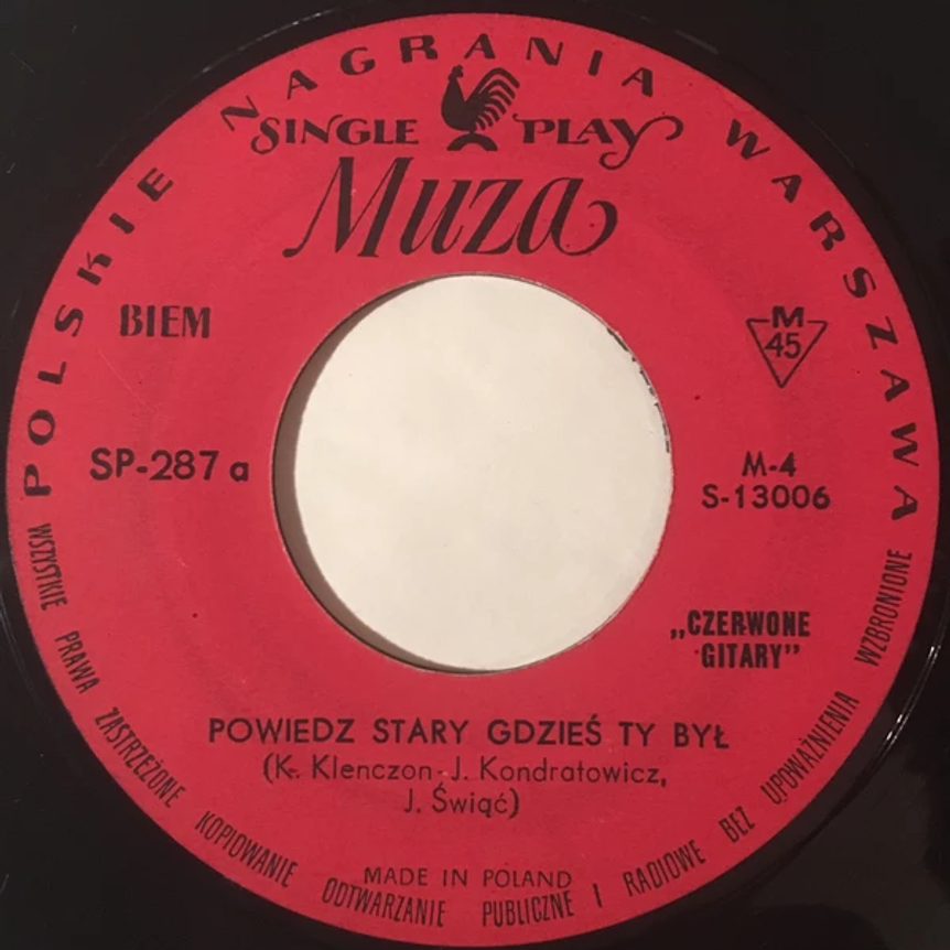 Album cover art for "Powiedz Stary Gdzieś Ty Był" by Czerwone Gitary