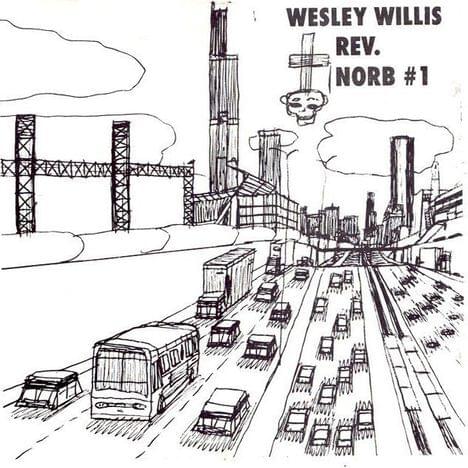 Album cover art for "Verbal Assault" by Wesley Willis