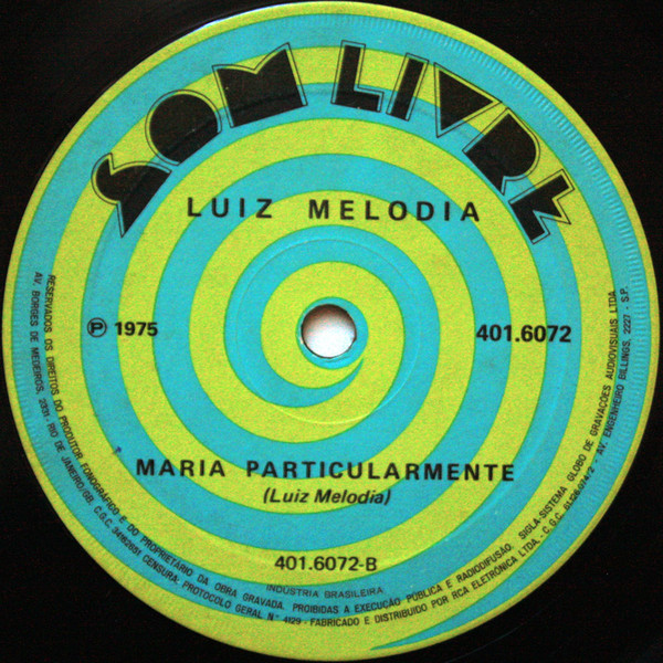 Album cover art for "Maria Particularmente" by Luiz Melodia