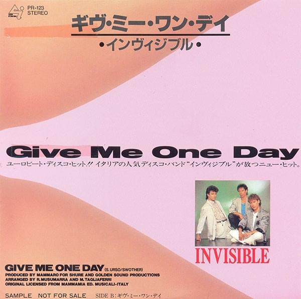 Give Me One Day (Give Me One Night) - Dance Version by Europe (Karisma / Invisible) (ITA)