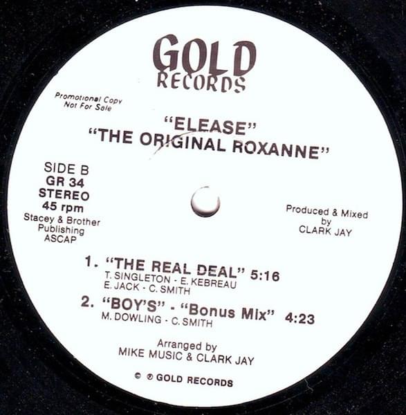 Album cover art for "The Real Deal" by Elease “The Original Roxanne”
