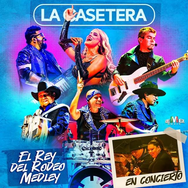 Album cover art for "El Rey Del Rodeo Medley: Ella Es Así / Suficiente Amor / Eclipse / ¿Cómo Le Haré?" by La Casetera & Destiny Navaira & Rigo Navaira