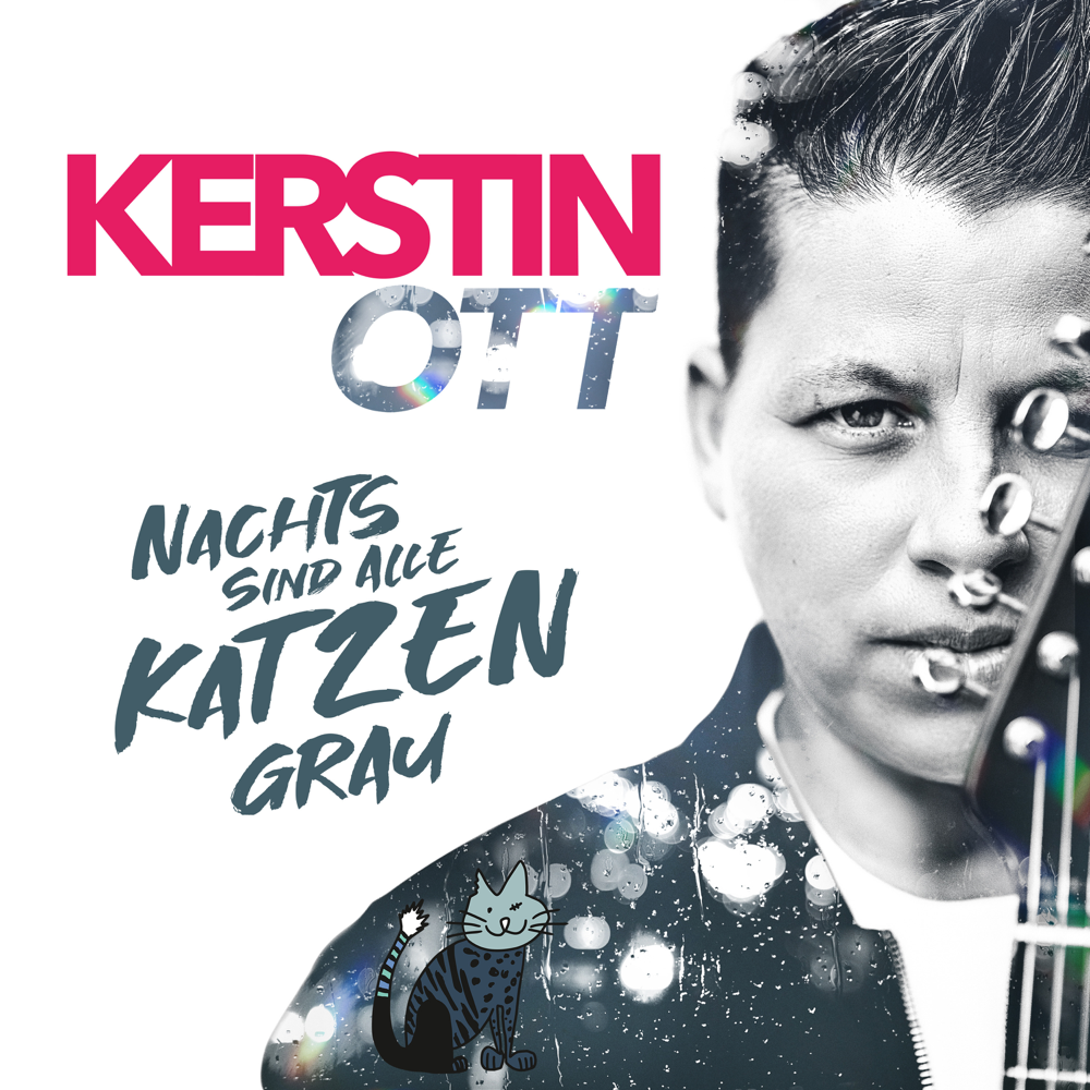 Album cover art for "Nachts sind alle Katzen grau" by Kerstin Ott