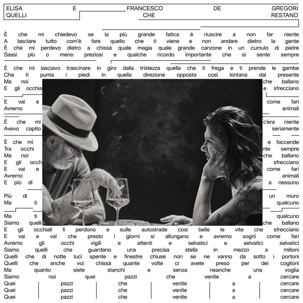 Album cover art for "Quelli Che Restano" by Elisa & Francesco De Gregori