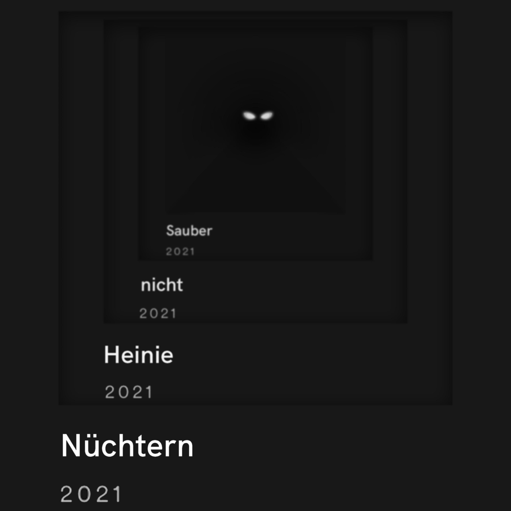 Album cover art for "Sauber Nicht" by Heinie Nüchtern