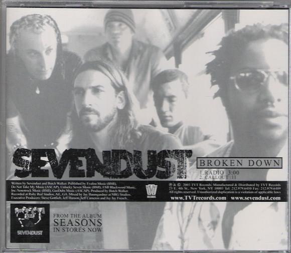 Album cover art for "Broken Down" by Sevendust