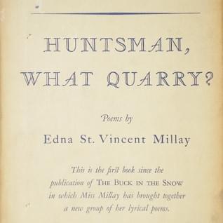 Not So Far as the Forest by Edna St. Vincent Millay