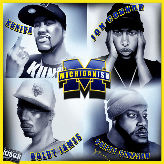 Album cover art for "Michiganish" by Kuniva & Jon Conner & Boldy James & Guilty Simpson
